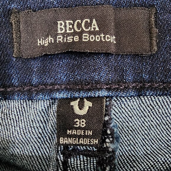 NWT True Religion Becca High Rise Bootcut Jeans Women's Size 38 Rare - Picture 2 of 11